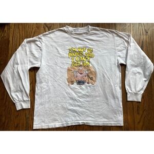 VTG 90s Funny Cartoon Shirt Mens XL Long Sleeve Toilet Paper Bathroom Cummings